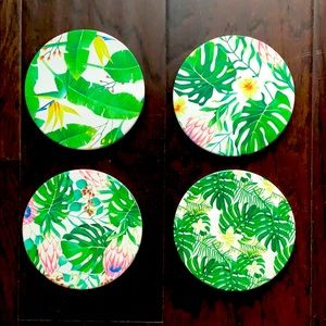 Set of 4 Plant Design Coasters
